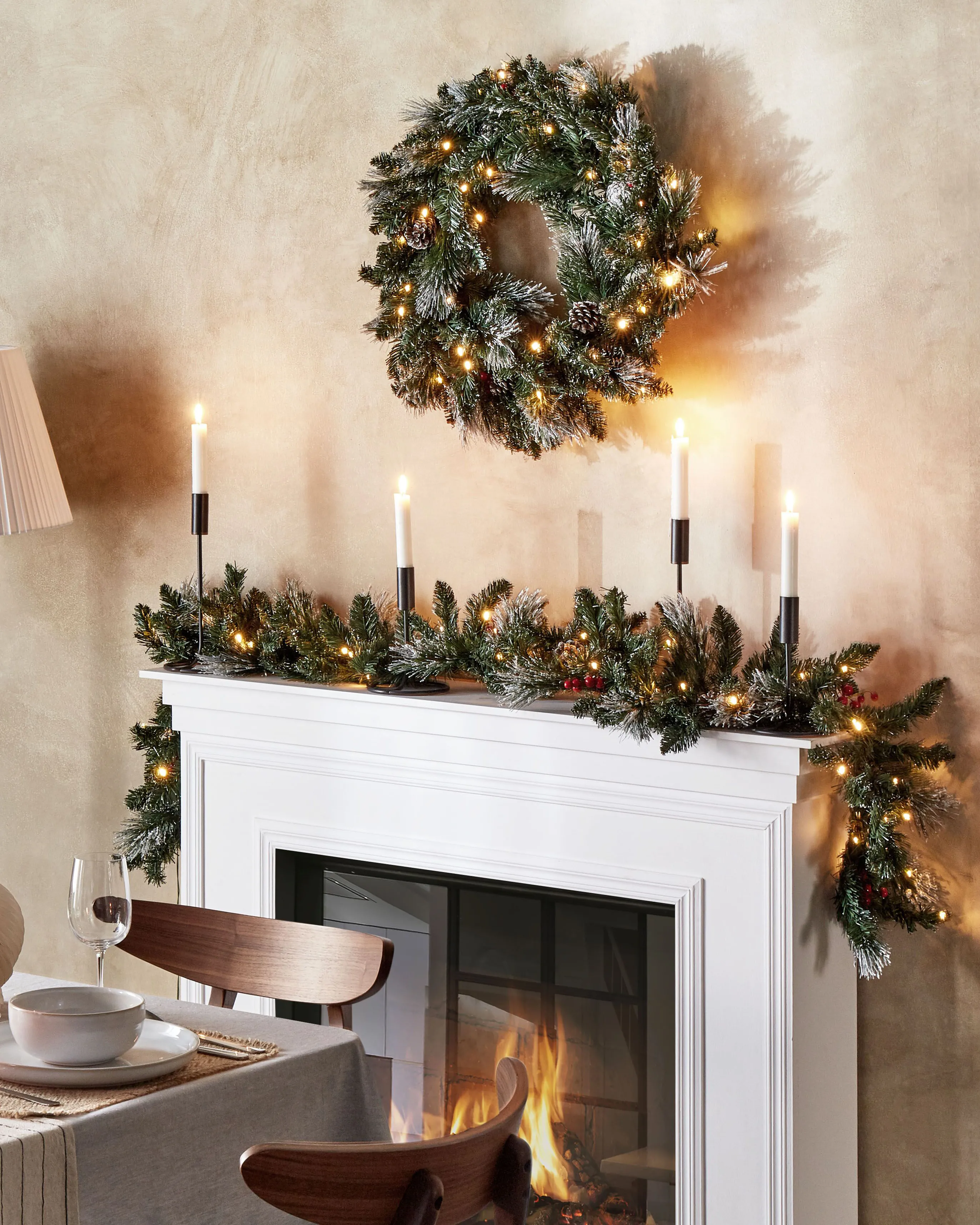 Christmas Wreath LED WAPTA Green 40 cm