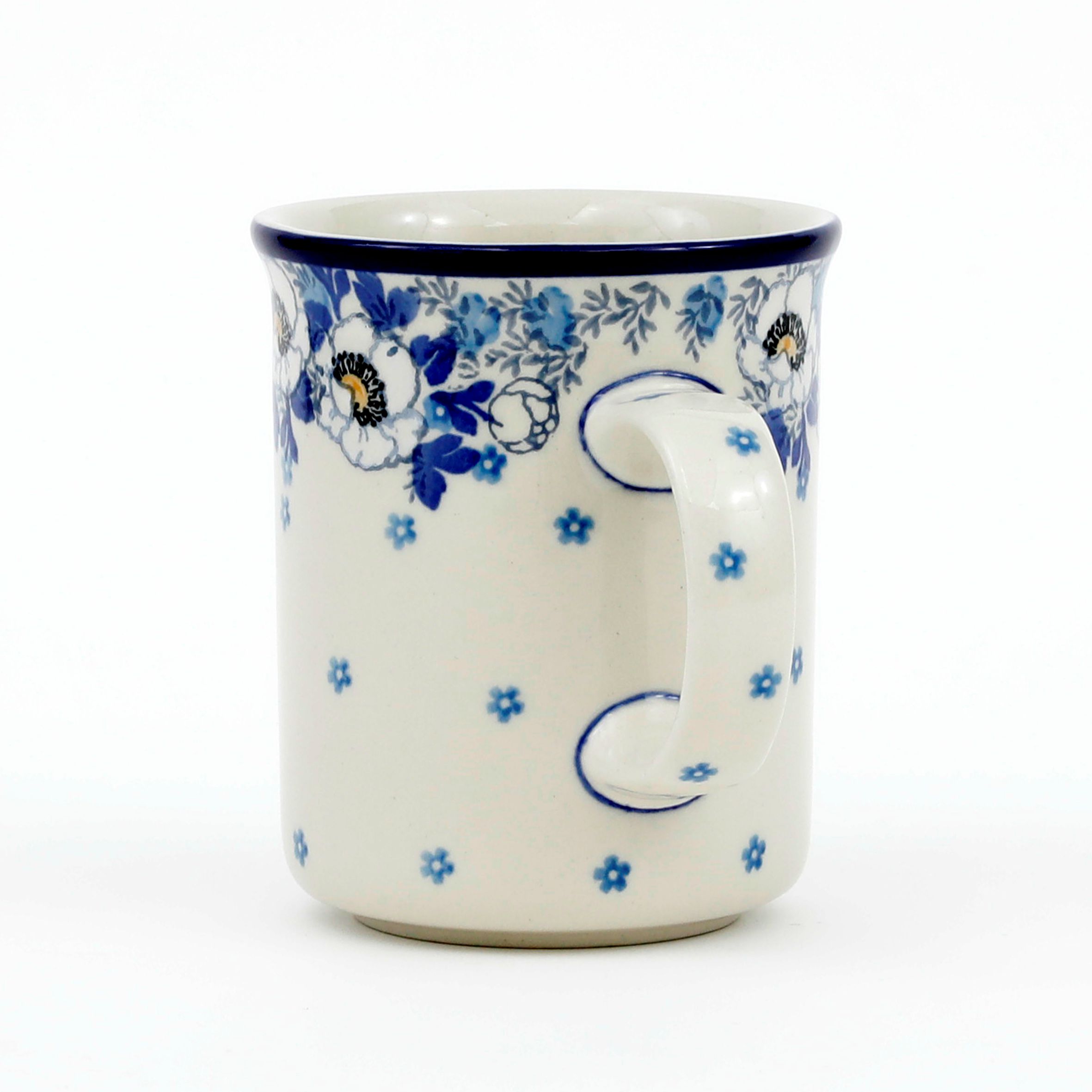 Kubek ceramiczny B13 0,4l  2222X Biało-niebieskie anemony