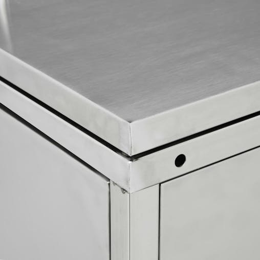 NNEVL Double Wheelie Bin Shed 240 L Stainless Steel