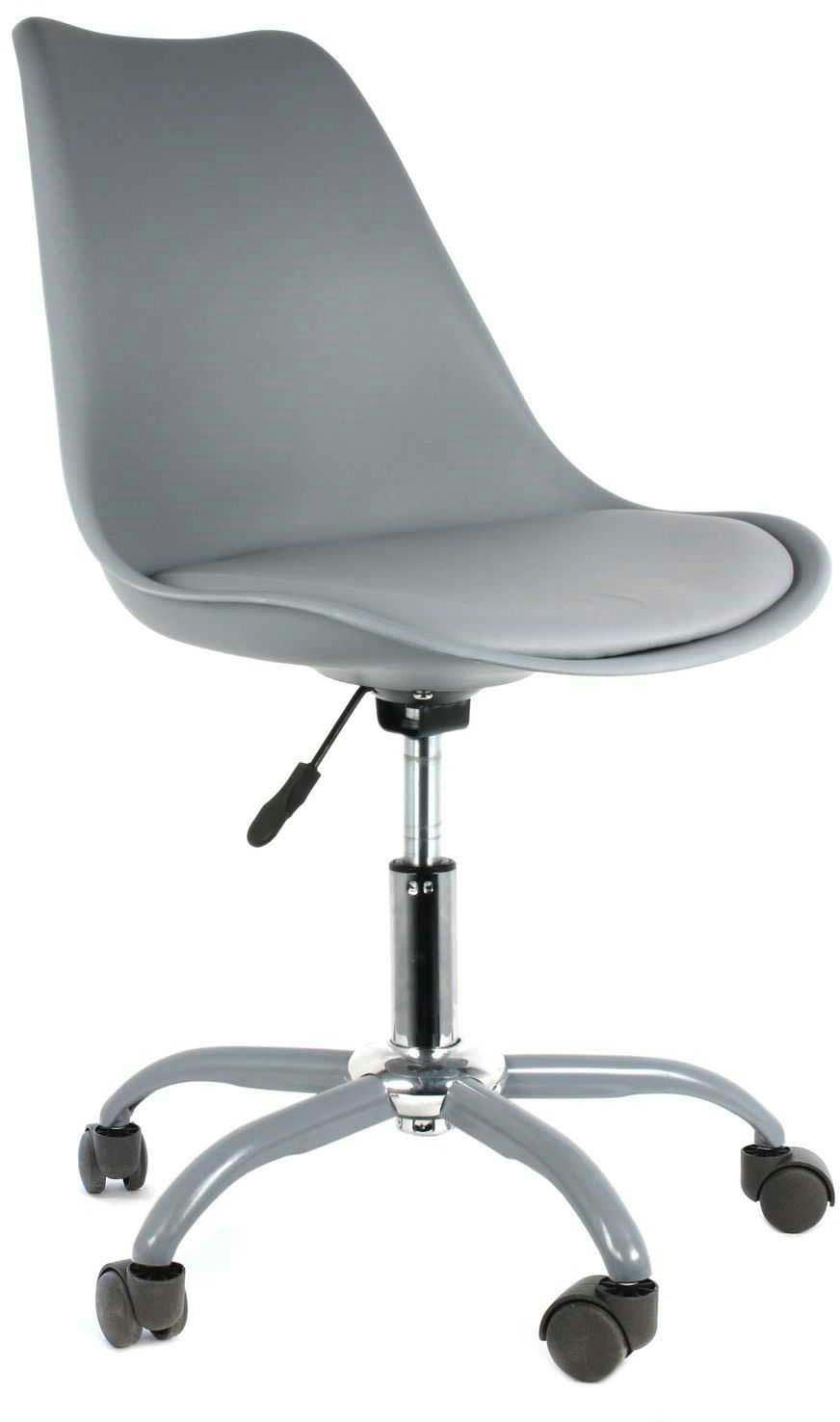 - Chaise à roulettes en plastique kiruna gris