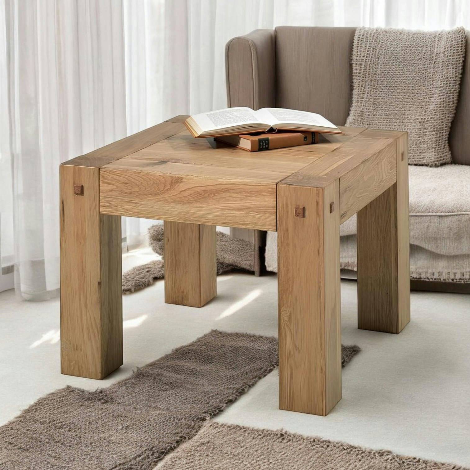 Petite table basse carrée bois FJORD