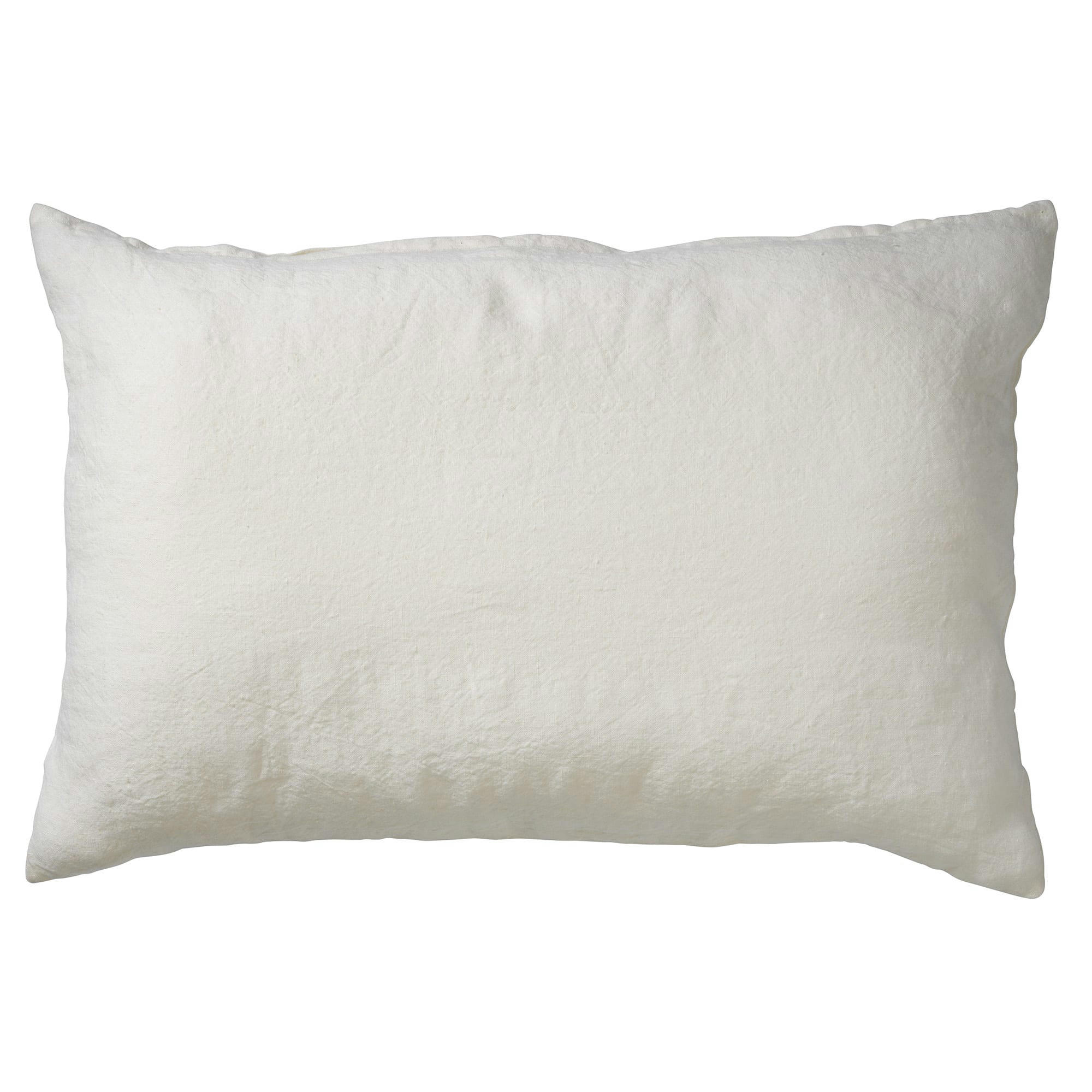 - Housse de coussin blanc en laine-40x60 cm uni