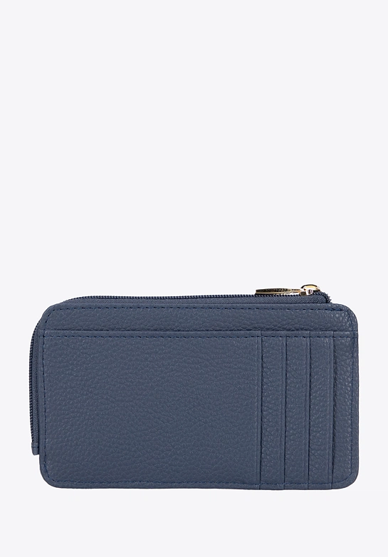 Damskie etui na karty z imitacji skóry granatowe