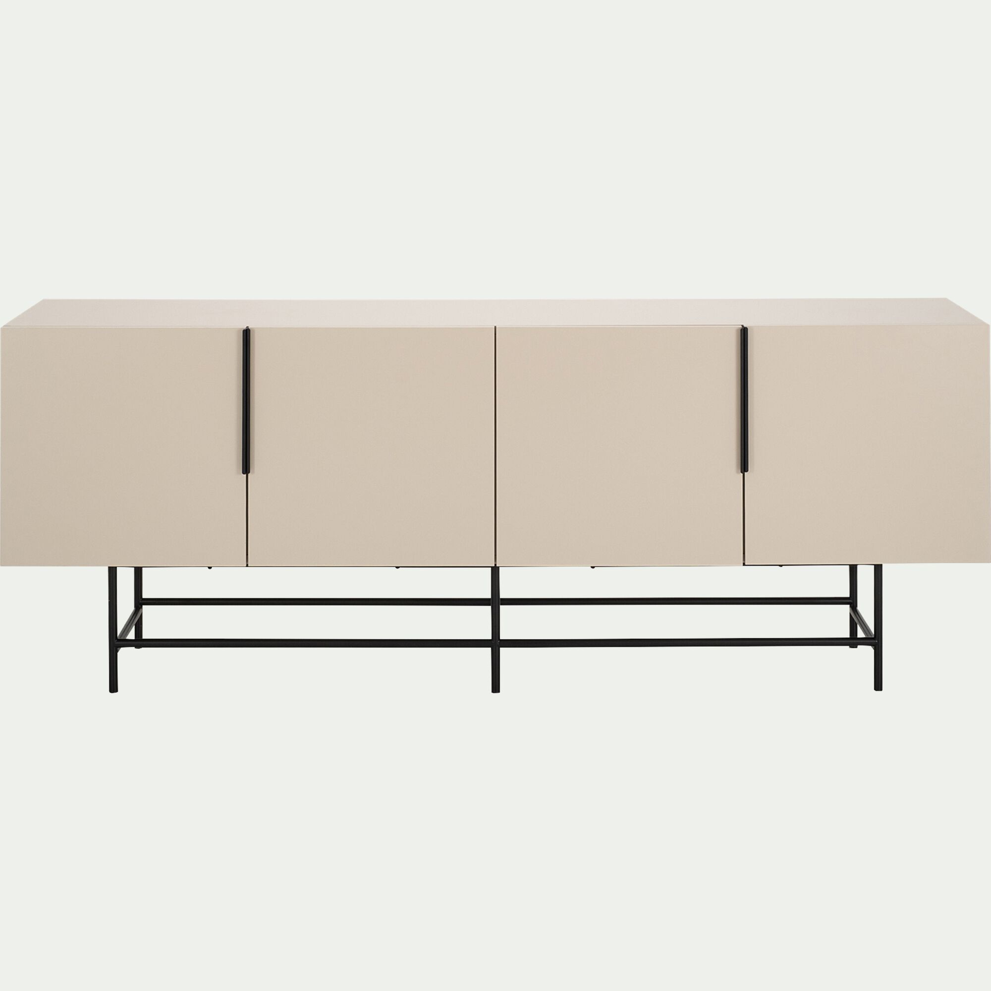 ELDIA - Buffet bas 4 portes en bois - beige