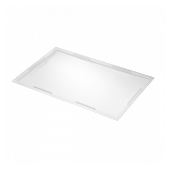 Couvercle pour caisse pleine 600 x 400 x 25 mm - blanc