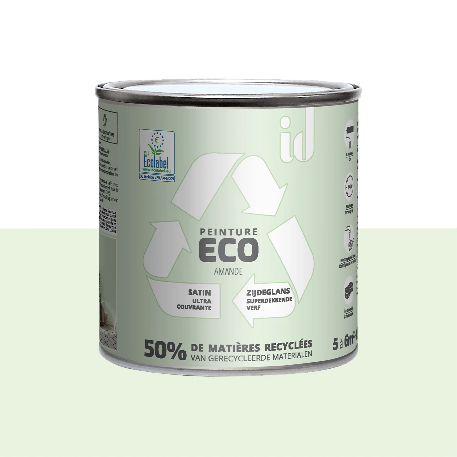 ECO ID Peinture ECO Peinture amande Satiné 0,5 L