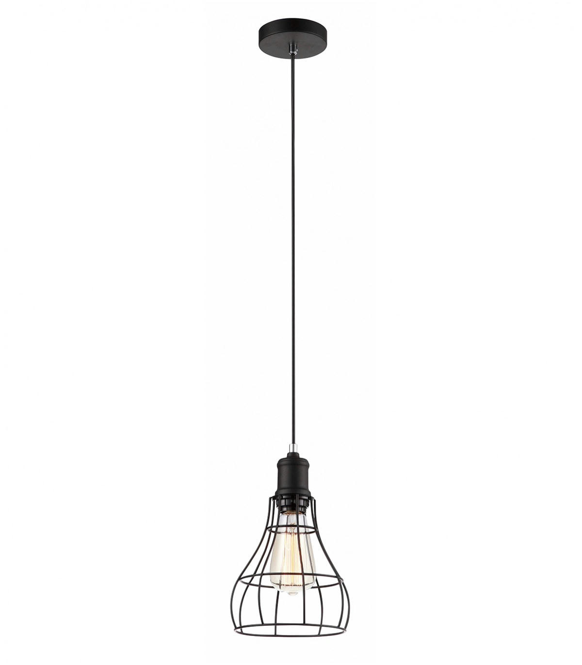 HOUSTON - Suspension en métal noir d. 16 cm