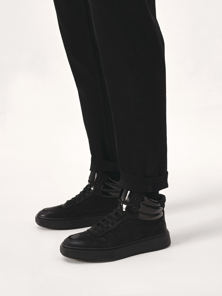 Black sneakers with high upper