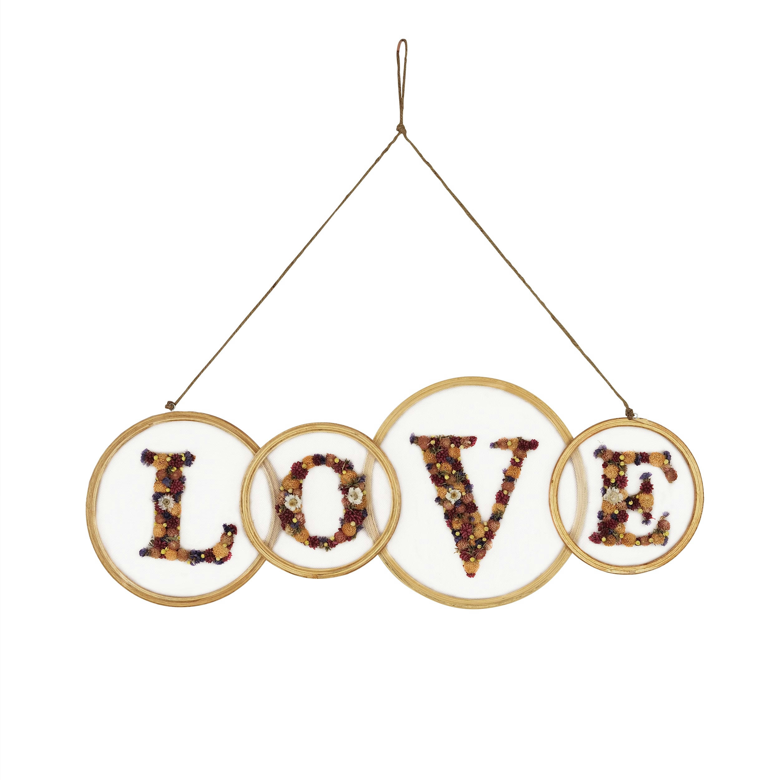 - Fleurs séchées suspension murale 86x2x33cm