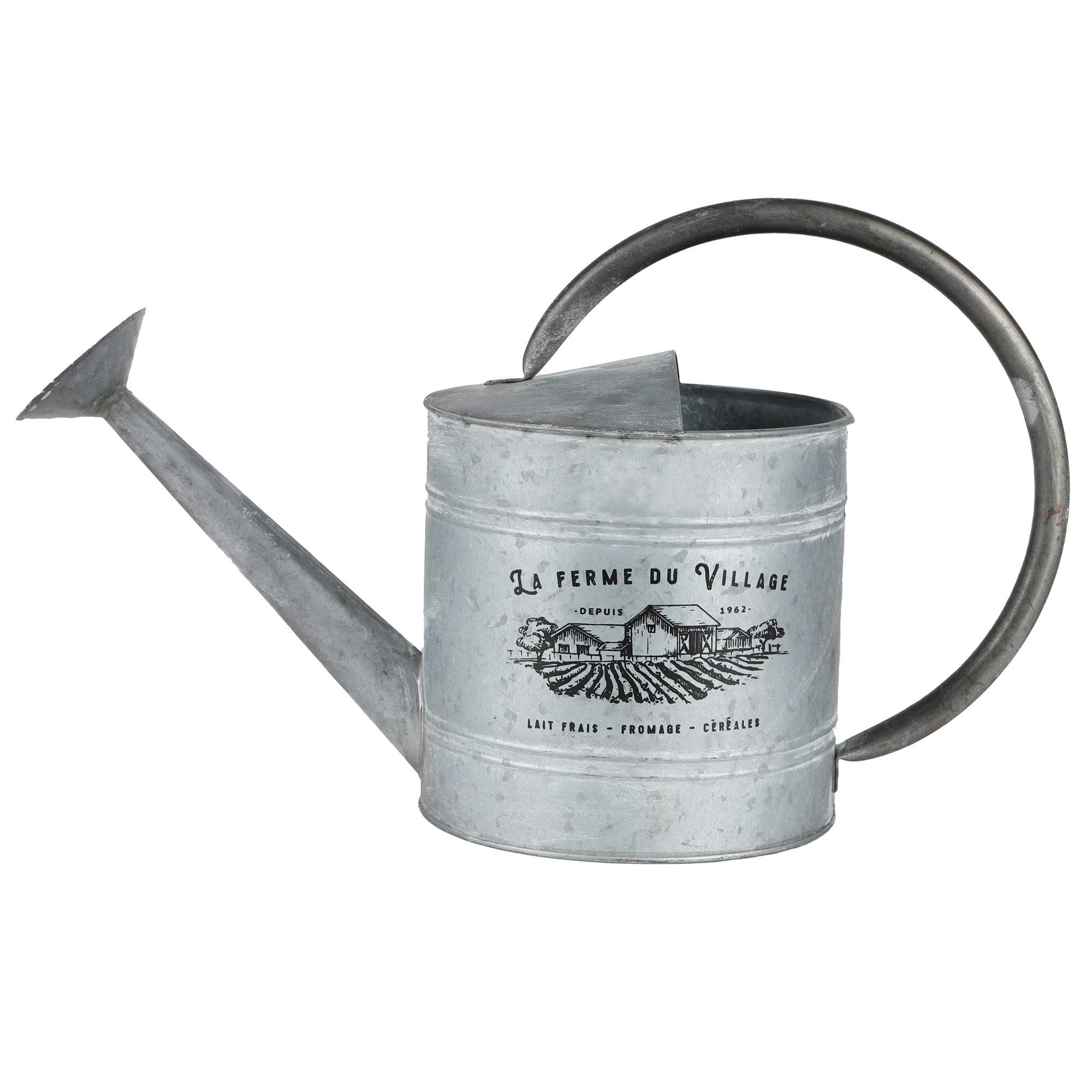 - Arrosoir en métal effet zinc esprit cottage décoratif