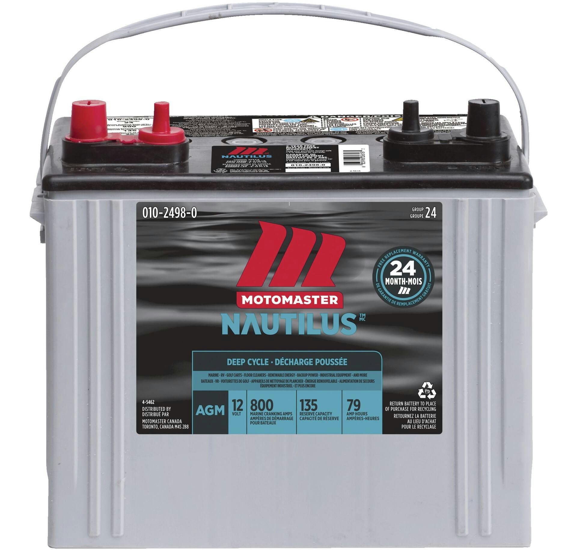 MOTOMASTER NAUTILUS AGM Group Size 24 Battery