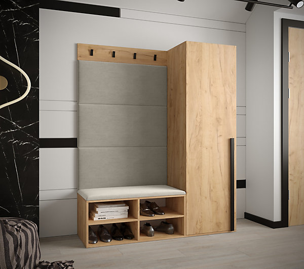 Ensemble de garde-robe Miro 6 184x134x42 (Chêne artisanal   Manila 02)