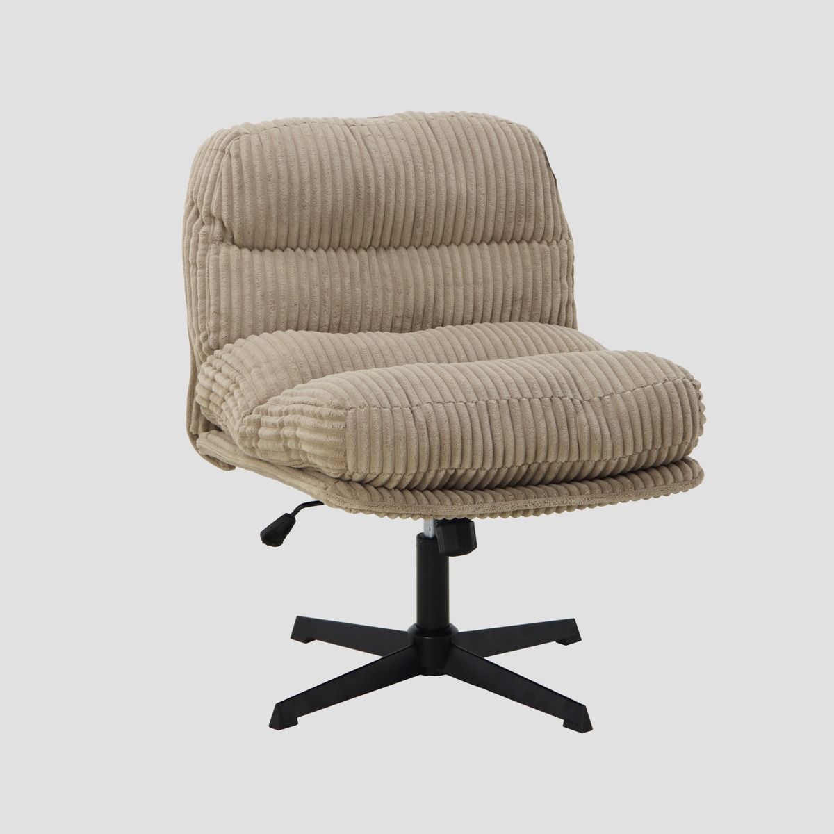 Fotel CORDIVO sztruksowy obrotowy beżowy 66x71x83 cm