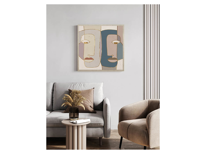 Obraz w ramie Face to Face 73x73cm