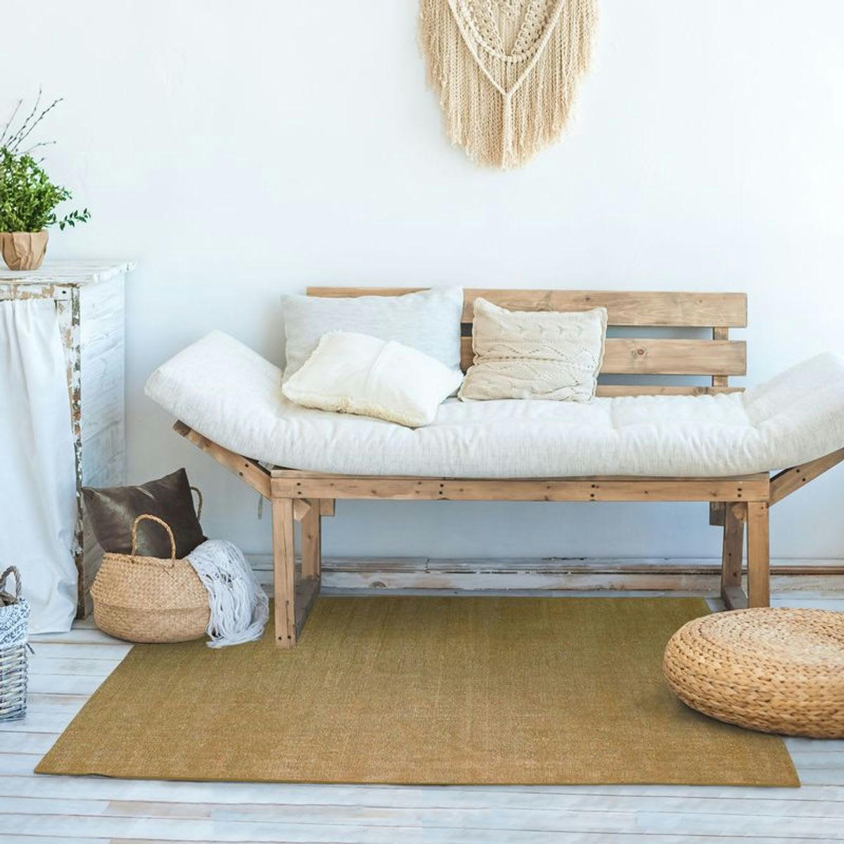 VINTAGE - Tapis effet délavé beige naturel 120x170