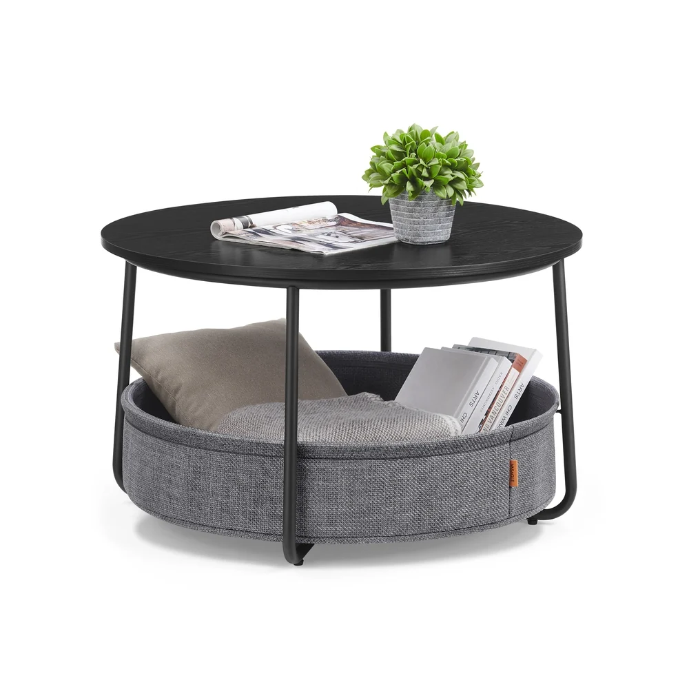 Table Basse Ronde avec Rangement