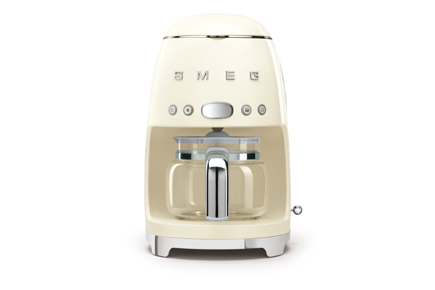 Smeg Filter Coffee Machine 1.4L Digital Display DCF02CRUK Drip in Cream