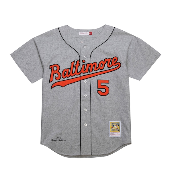 Brooks Robinson Baltimore Orioles Cooperstown Collection 1966 Authentic Jersey - Gray