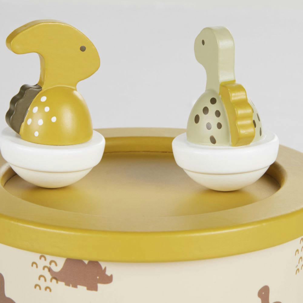 YUMA - Boîte à musique dinosaures jaune et verte