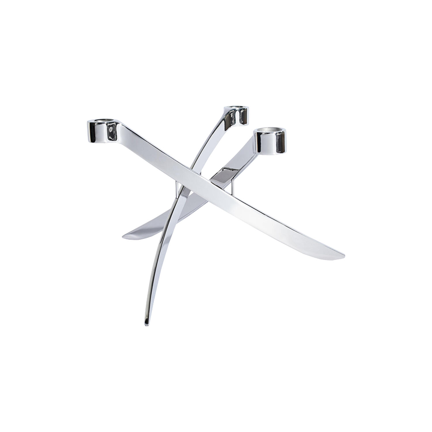 LightArch Standard Taper Candleholder 3 pcs, chrome