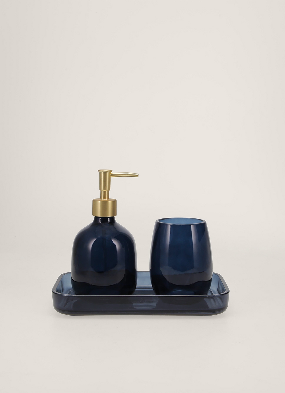 PLATEAU TRANSPARENT UNI ESTHER BLEU