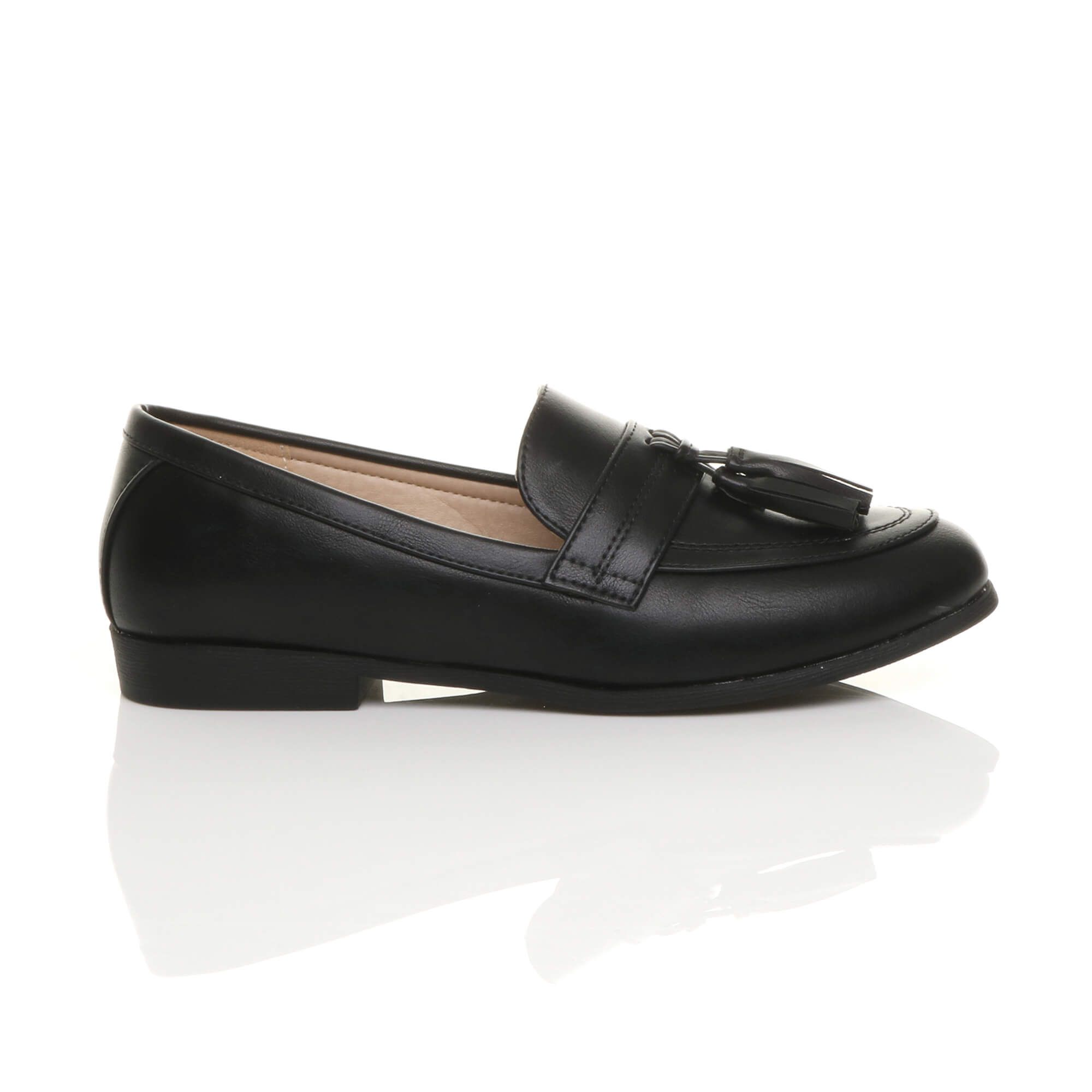AJVANI Flat Heel Flats Faux Leather Loafers