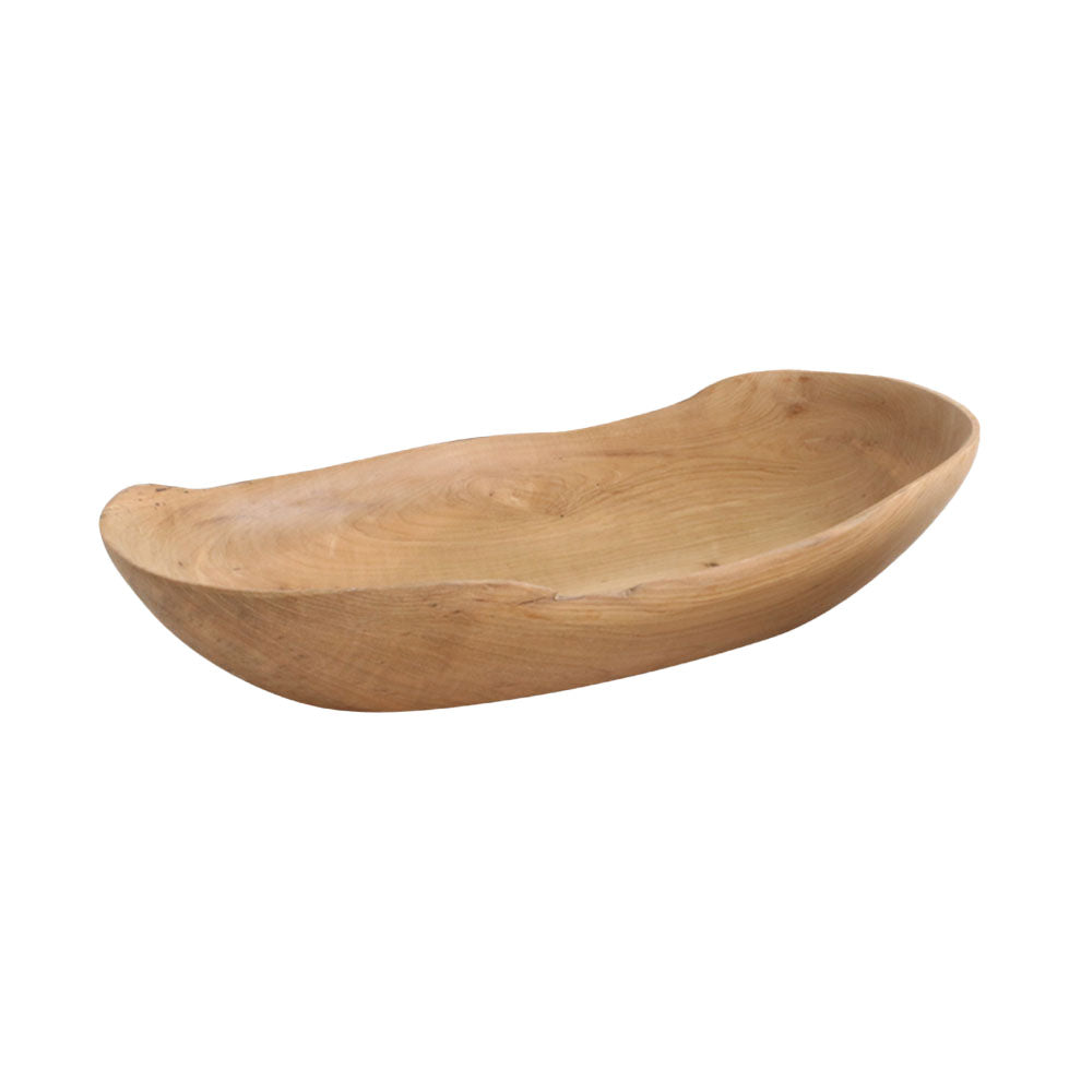 Raw materials schaal - teakhout - 35x20x8 cm