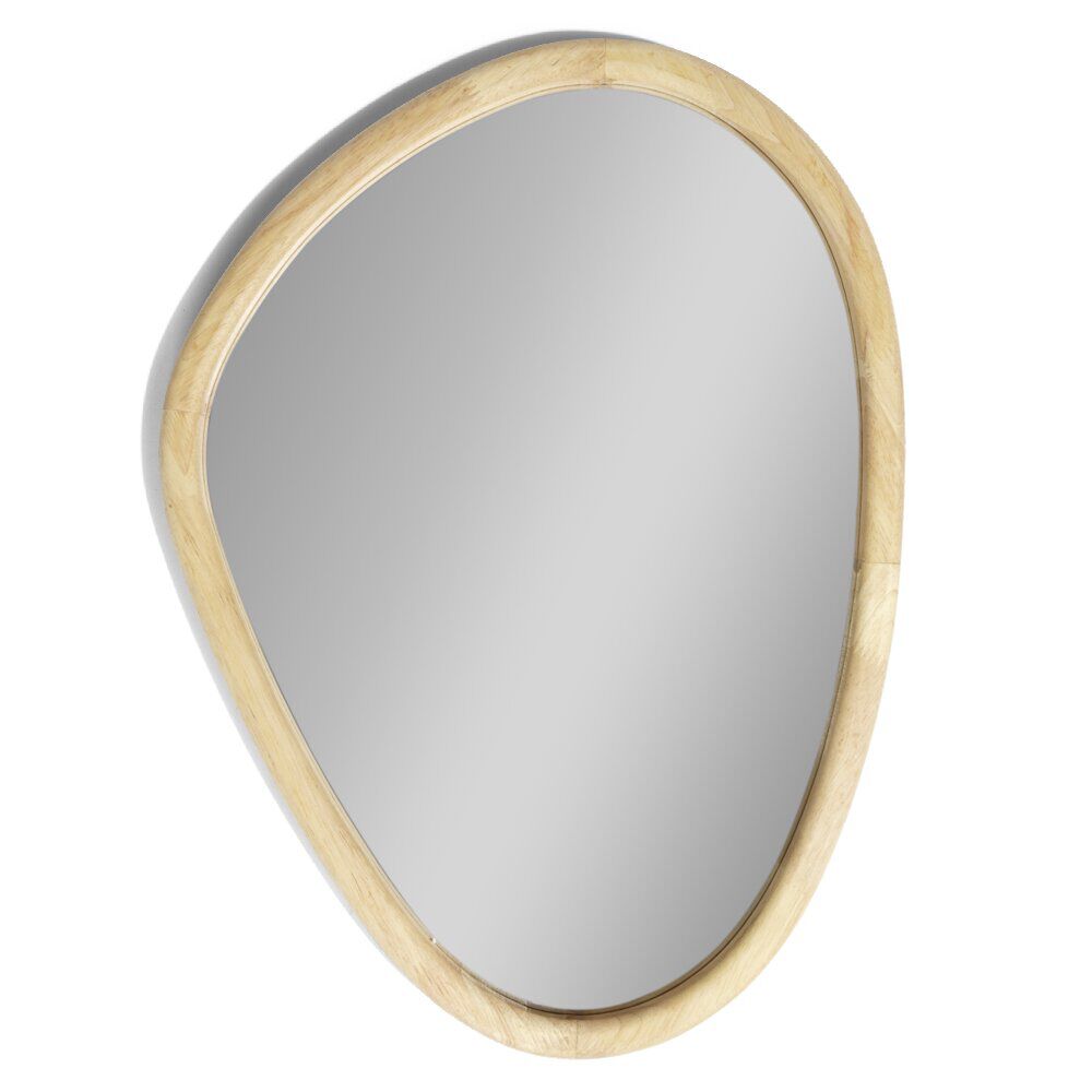 Miroir forme organique ovale en bois 37x50cm