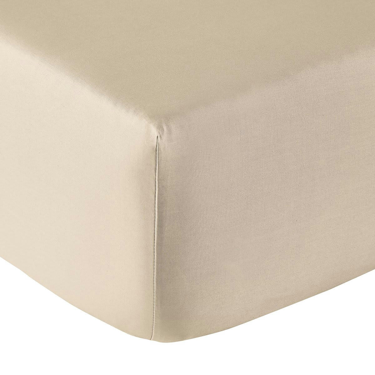 VEXIN - Drap housse duo coton grège 90x200 cm