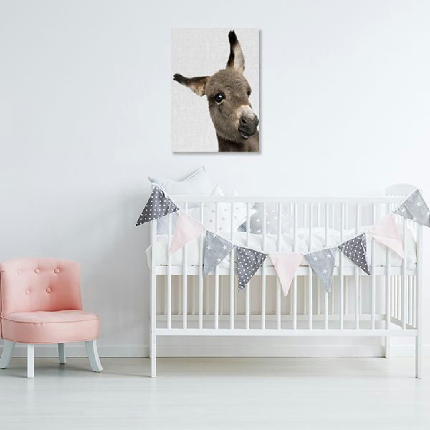 ANIMAL FUN - Tableau métal âne 32x45