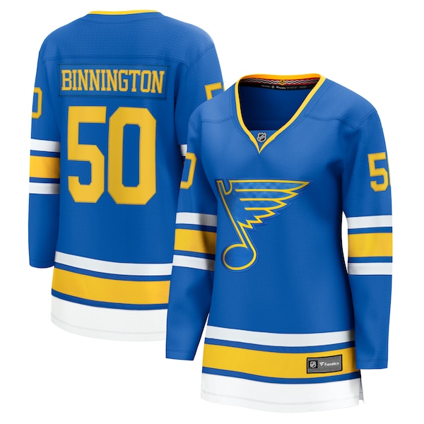 Jordan Binnington St. Louis Blues  Women's Home Breakaway Player Jersey - Blue