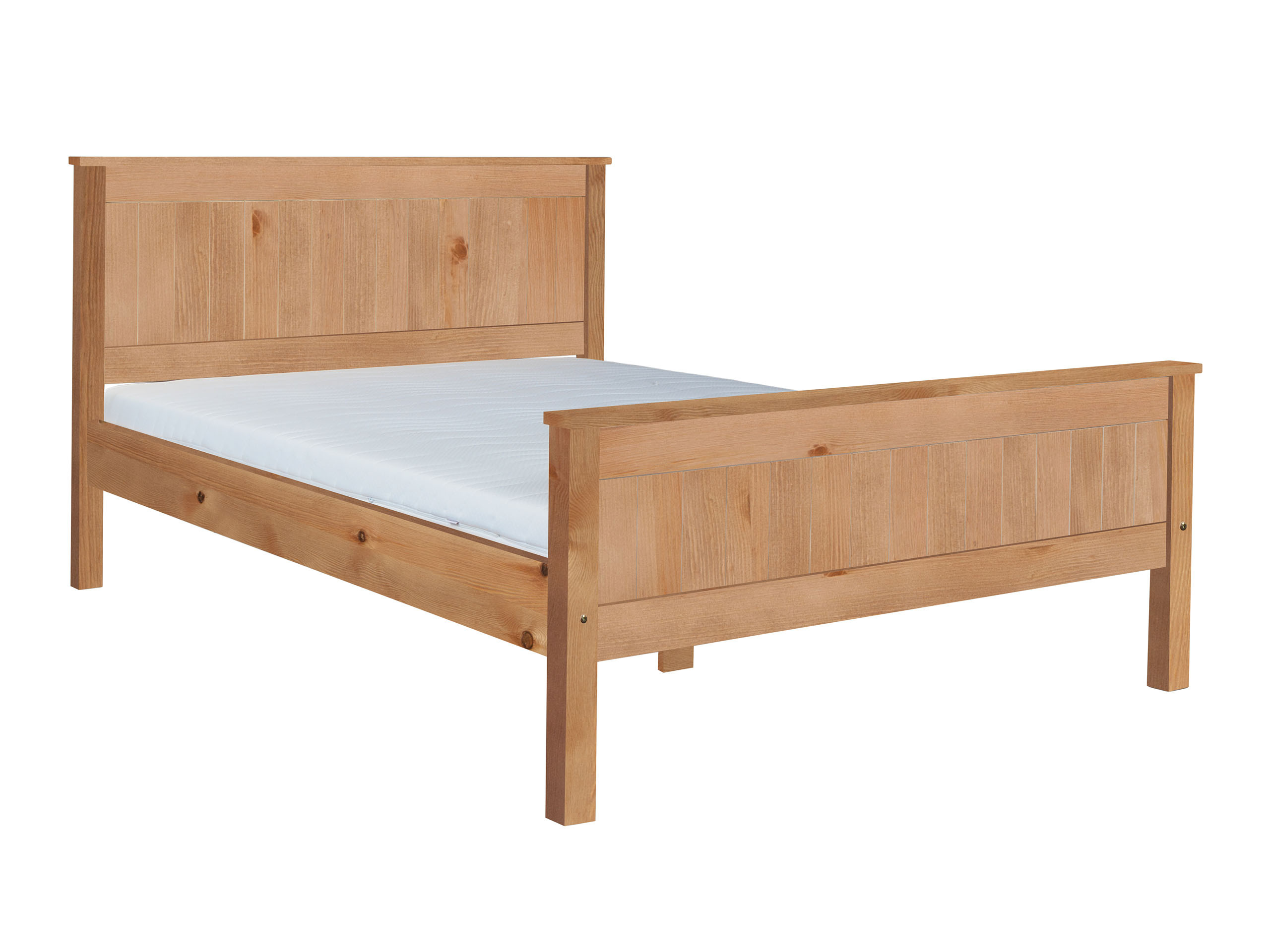 Łóżko 140x200 Natural wood z drewna litego, kolor dębowy