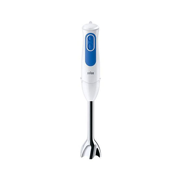 Mixeur plongeant BRAUN MQ3045WH avec 2 hachoirs Aperitive - Blanc et Bleu - PowerBell Plus et Splash control