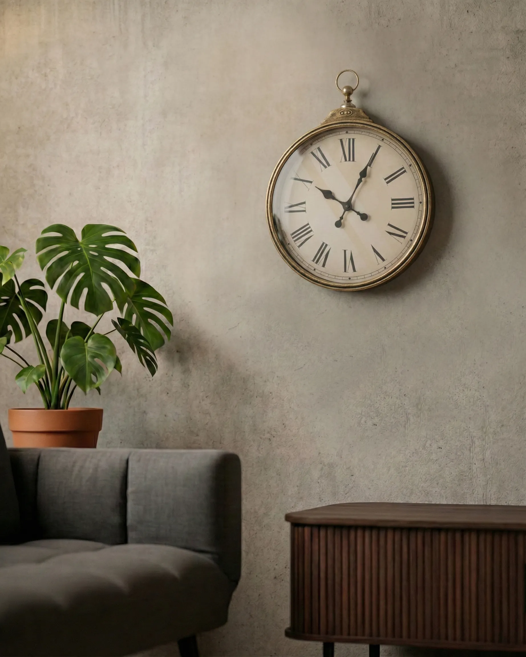 Wall Clock GANDIA 40 cm Gold