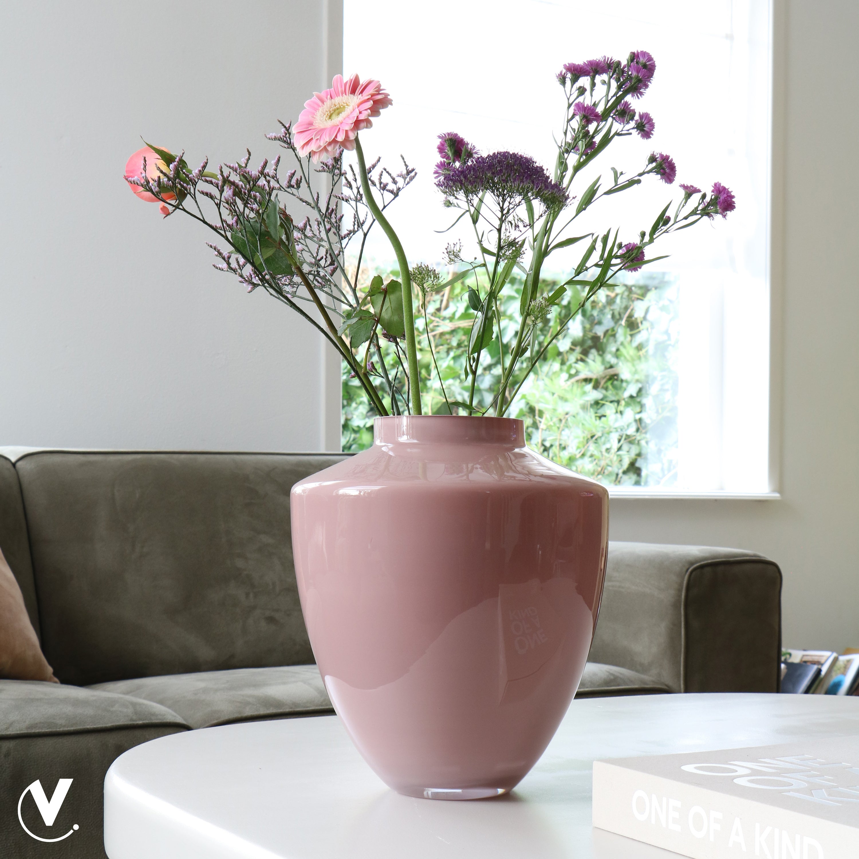 Vase The World - Tugela S pastel pink Ø24,5 x H29 cm