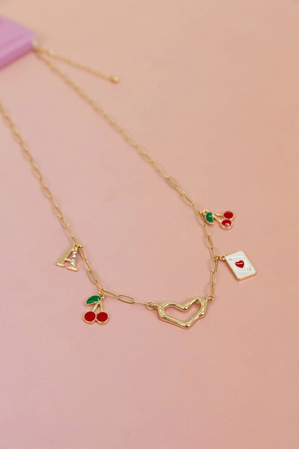 Cherry Love 'A' Necklace