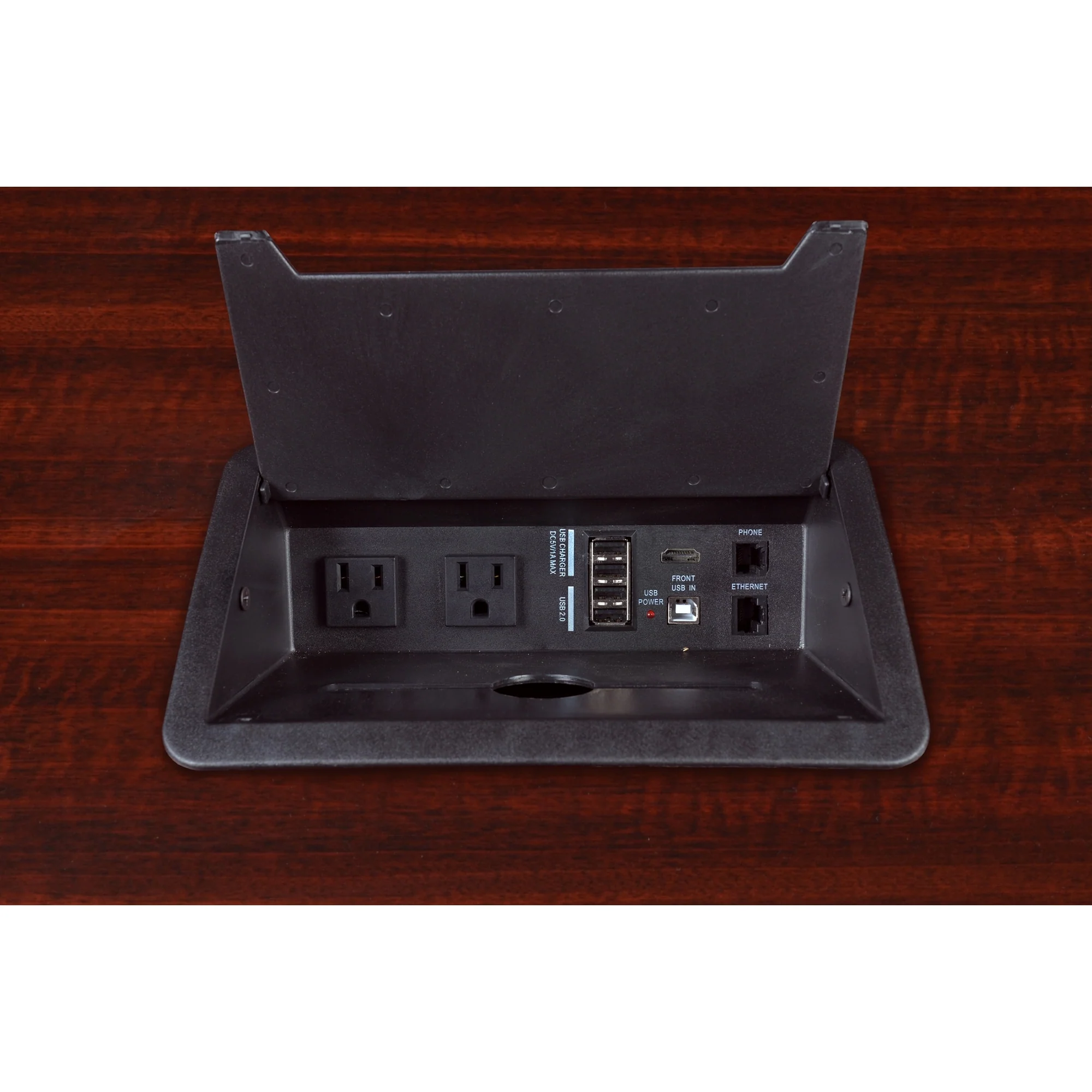 Livingtston 71 Racetrack Conference Table with Power- Mahogany