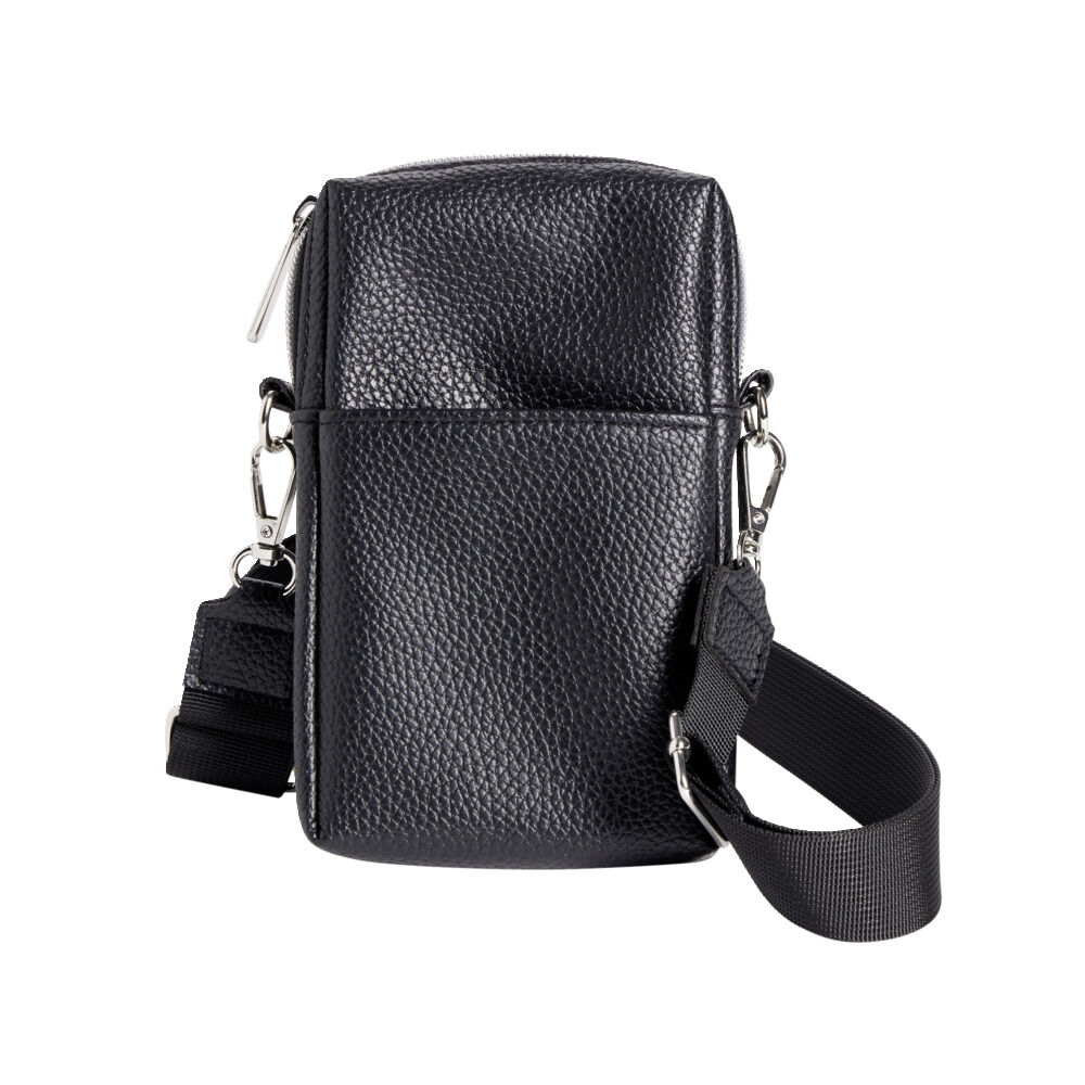 Sac bandoulière à téléphone simili uni 10xH16,5cm (6 modèles)