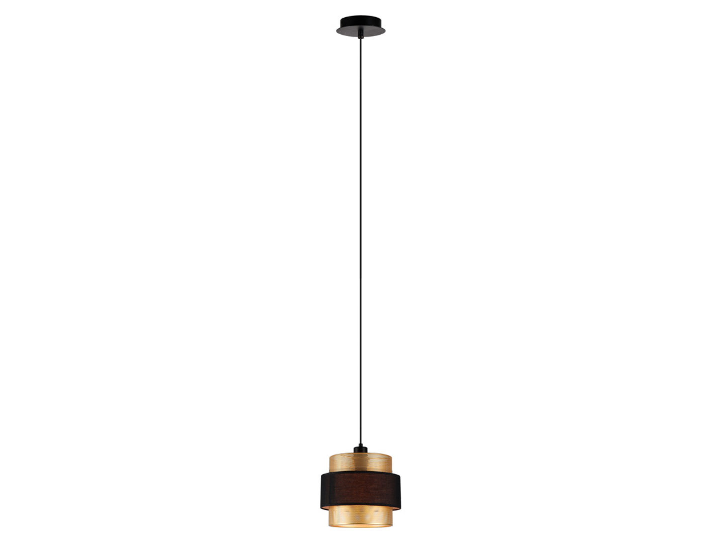 Lampa wisząca Kasja metalowa czarno-złota