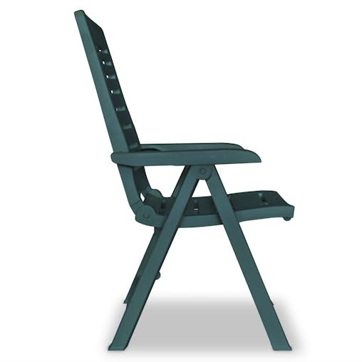 NNEVL Reclining Garden Chairs 4 pcs Plastic Green