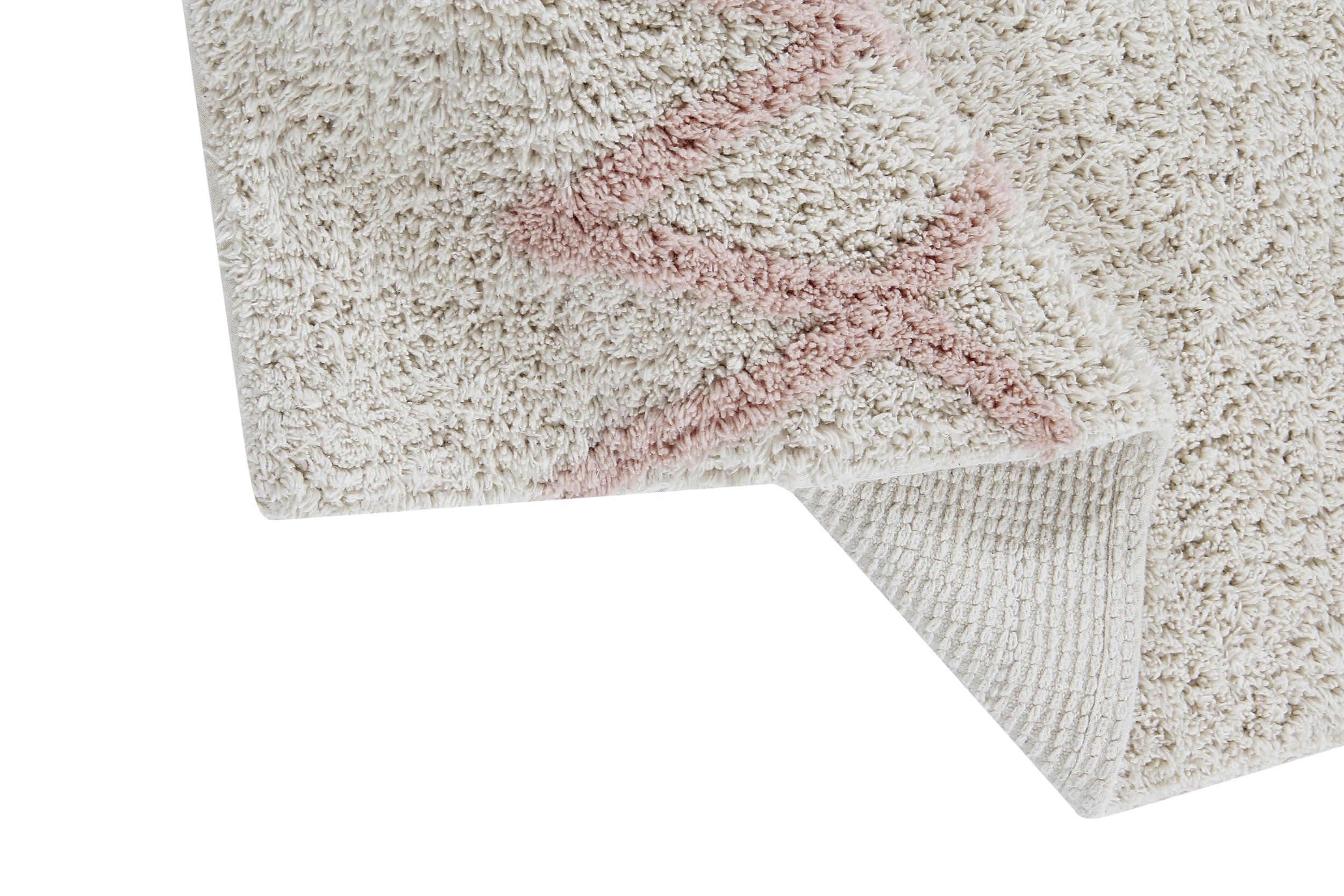 ATLAS NATURAL - Tapis coton lavable vintage nude 120x160cm