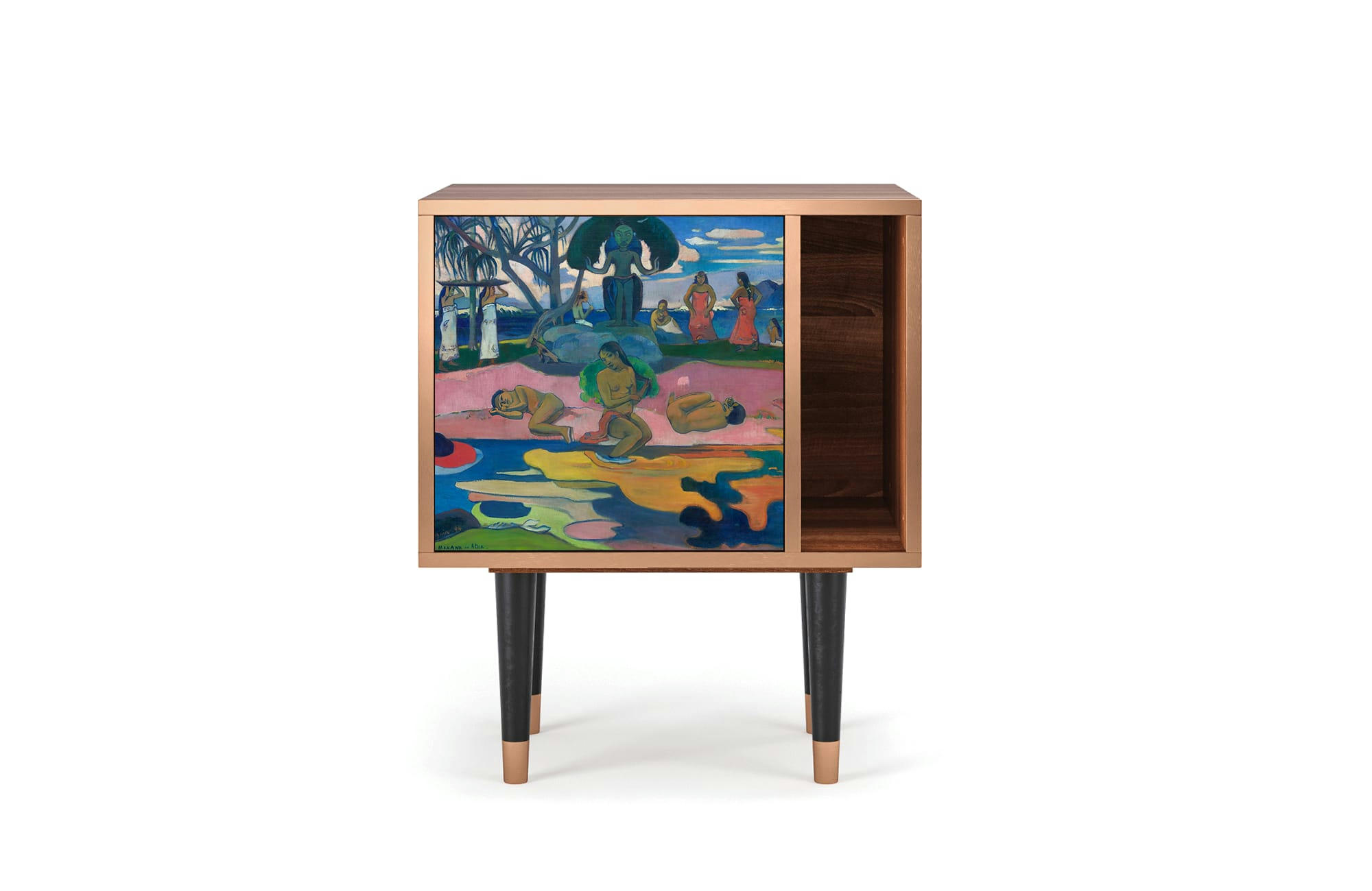 DAY OF THE GOD BY PAUL GAUGUIN - Table de chevet multicolore 1 porte L 58 cm