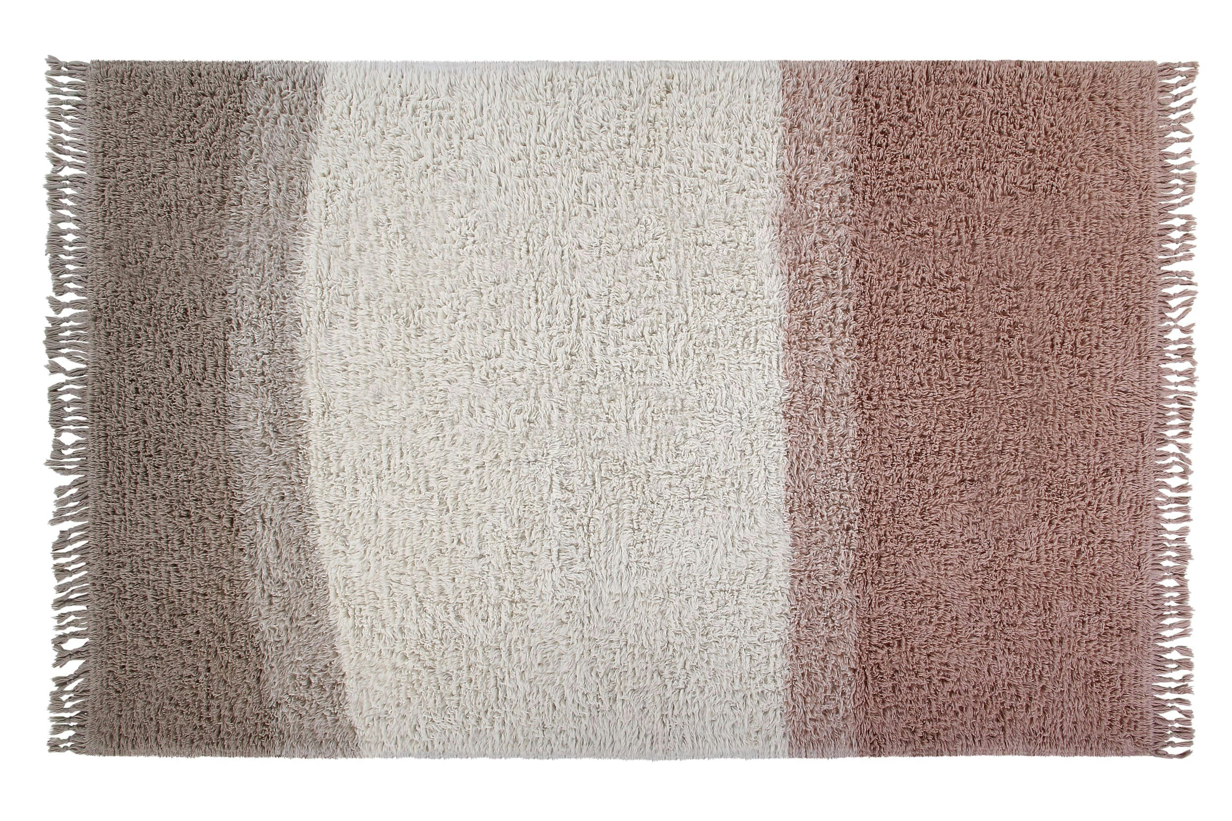 FREE YOUR SOUL - Tapis lavable en laine rose 140x200