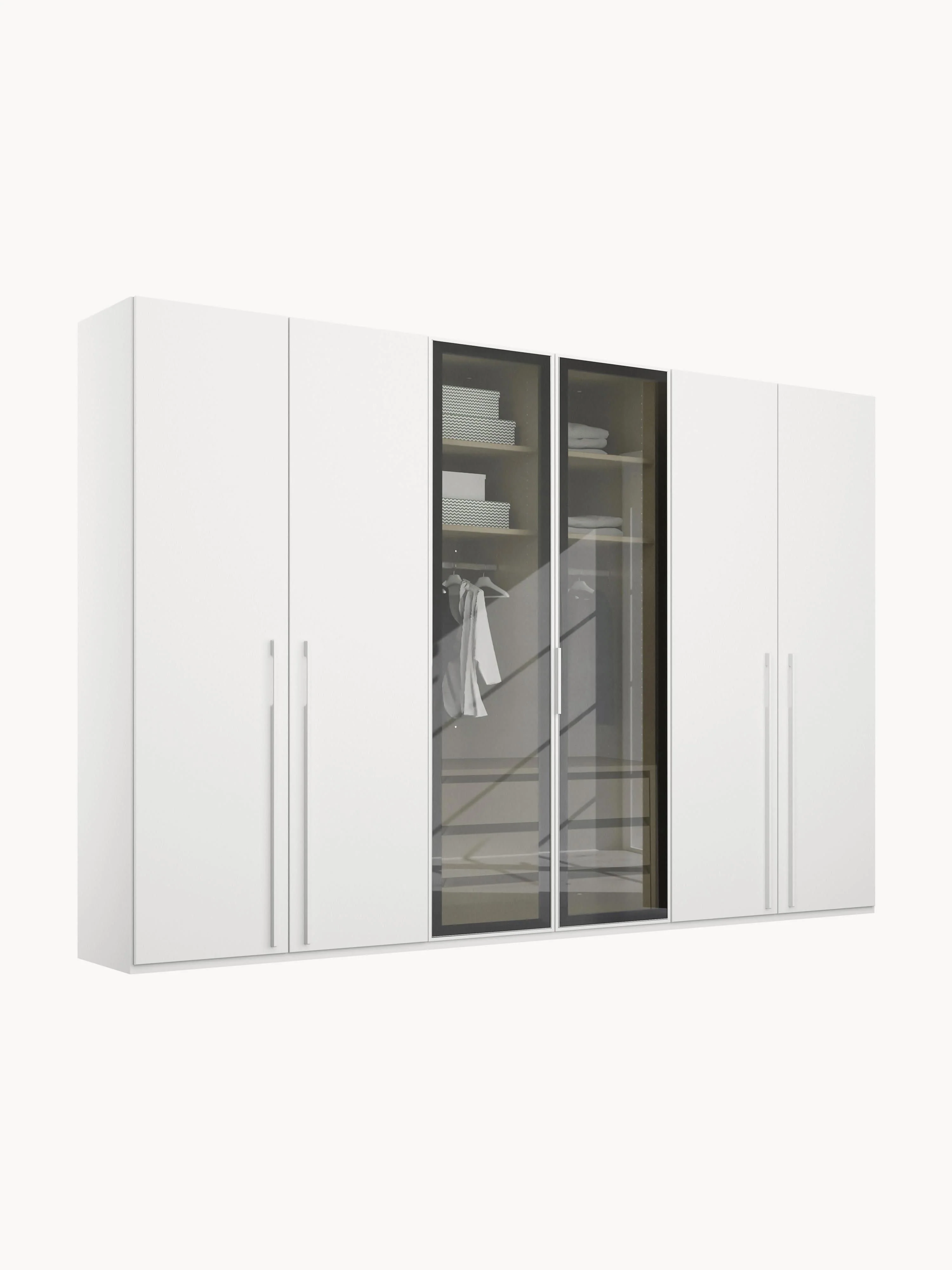 Drehtürenschrank Soriso mit beleuchteten Glastüren