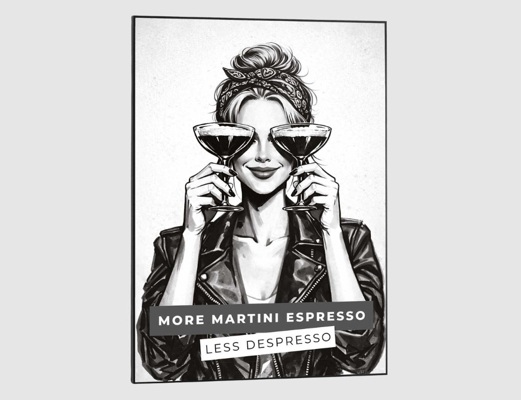 Bild Slim Frame Black Less Despresso 50x70cm
