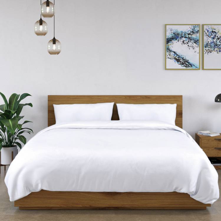 Panda Bamboo White Fitted Sheet - Single