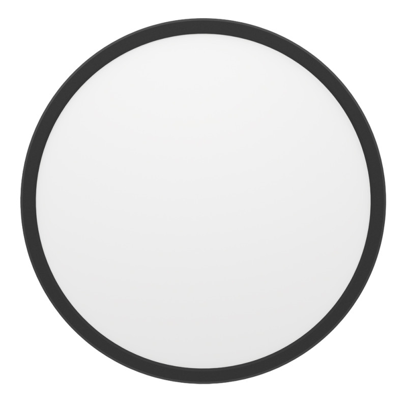 Plafonnier LED Minerario noir Ø 30 cm blanc chaud 2500 lm 16,4 W EGLO