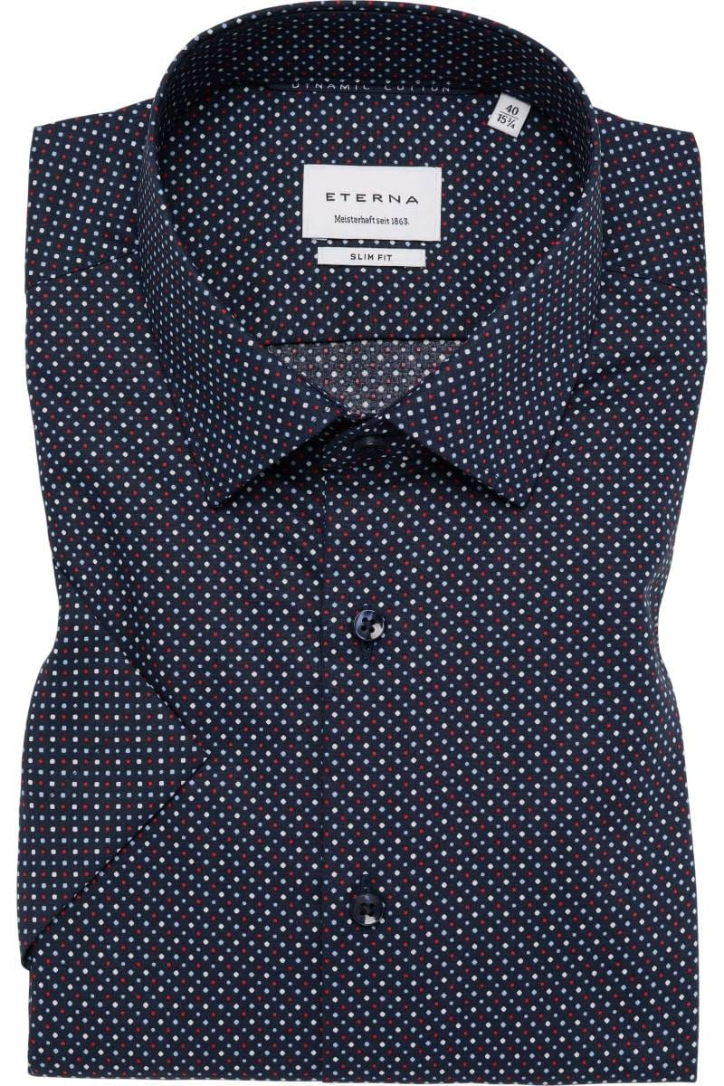 ETERNA Slim Fit Hemd rot, Bedruckt