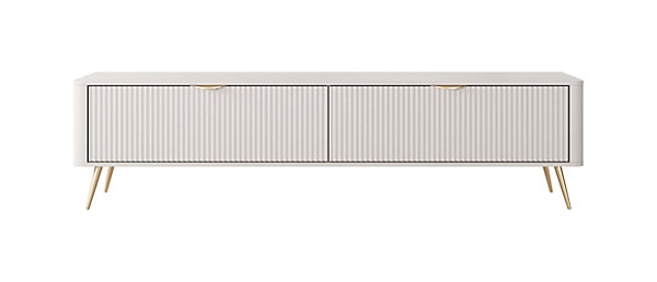 Meuble TV : Beige, 200 x 38 x 51,2 cm
