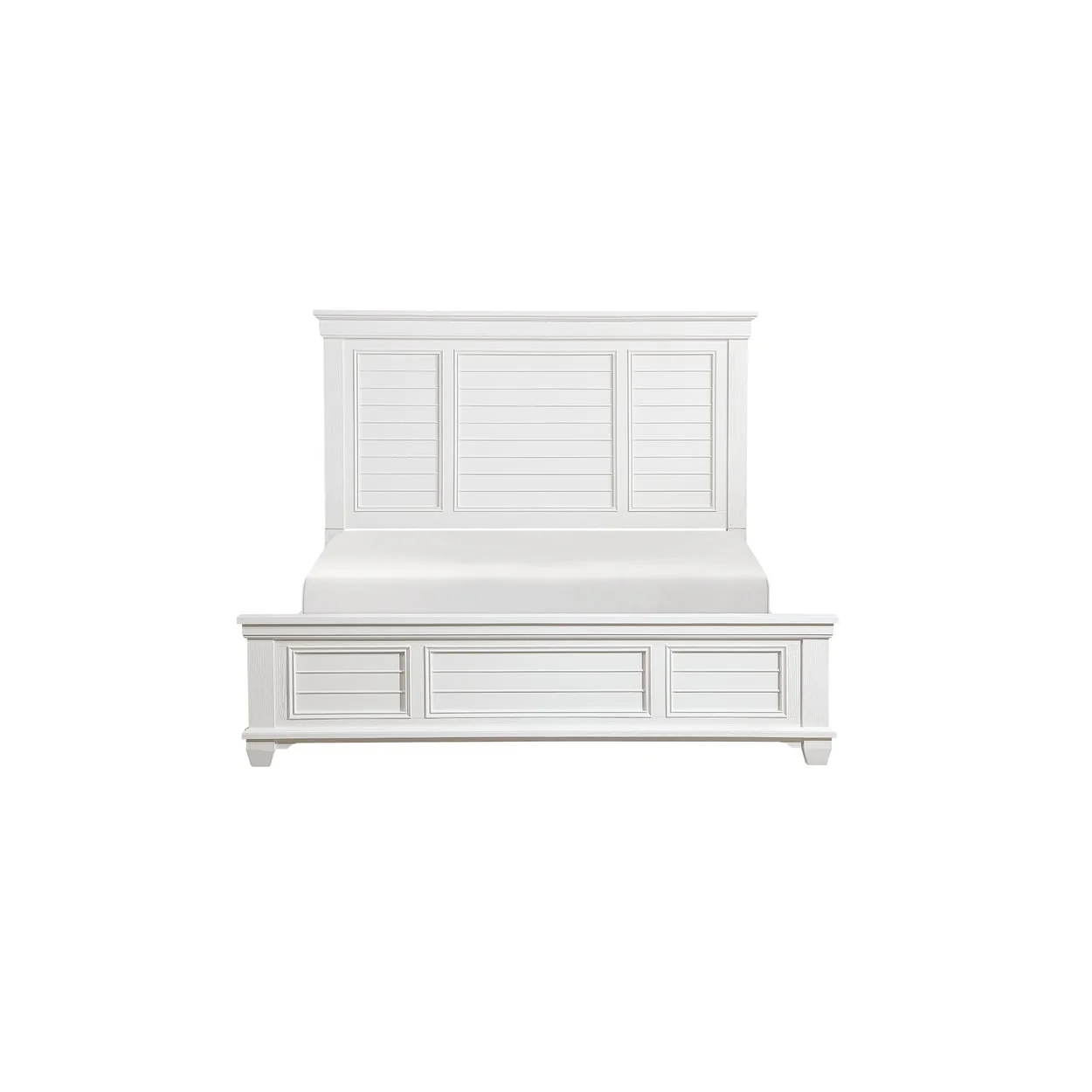 Leo 6 Piece White Modern Panel Bedroom Set